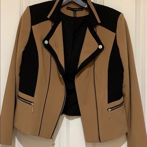 White House Black Market Black & Tan Jacket.